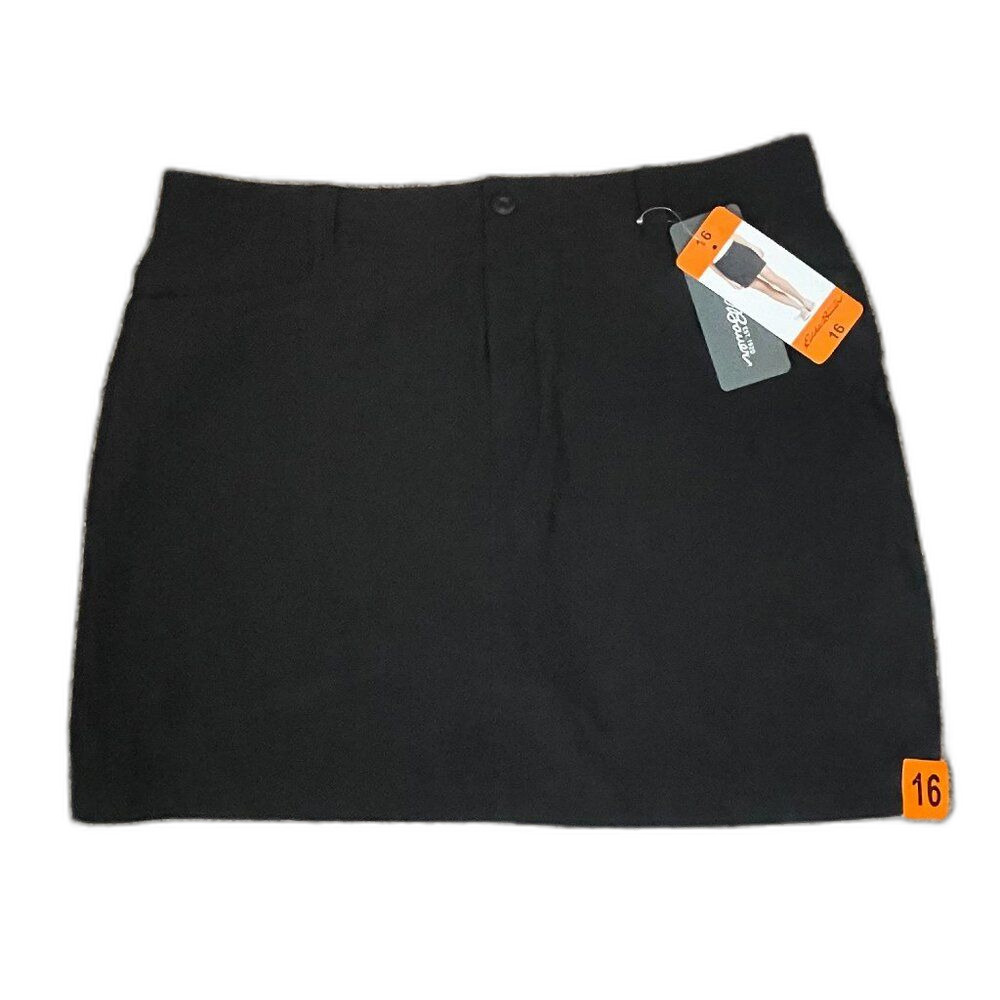 Eddie Bauer Black Skort Size 16 Athletic Casual Golf Travel Skirt Shorts